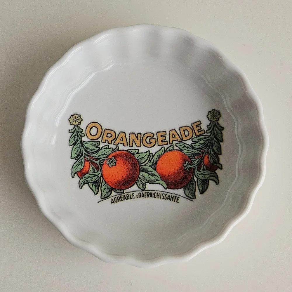 Williams Sonoma Rosanna Orangeade Tart Dish Ramekin White Made in Italy 3.75in